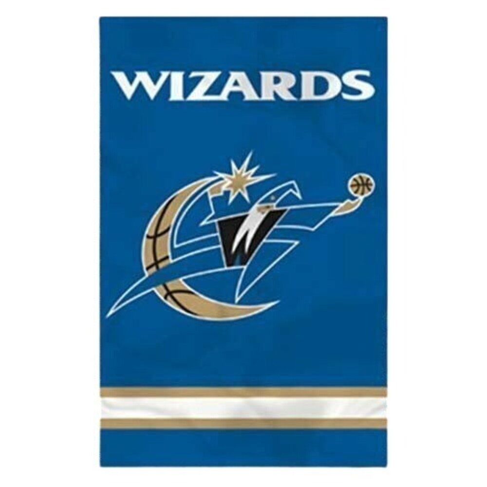 Washington Wizards NBA Banner 44" x 28" Navy Blue Team Logo Applique Flag